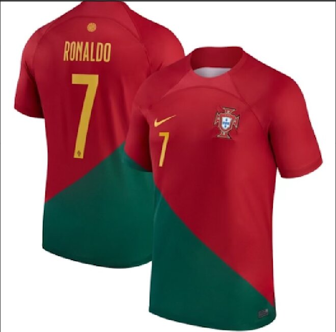 FZ 2023 2024 European Cup #7 Portugal Ronaldo red Soccer jersey->youth soccer jersey->Youth Jersey